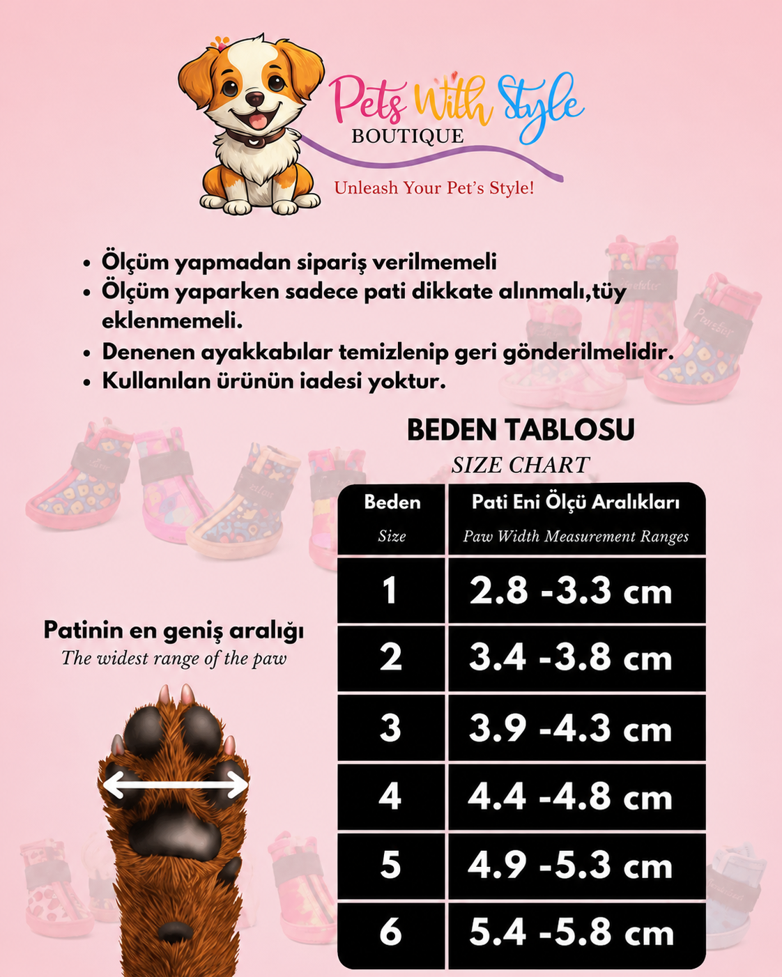 Mavi Köpek Ayakkabısı