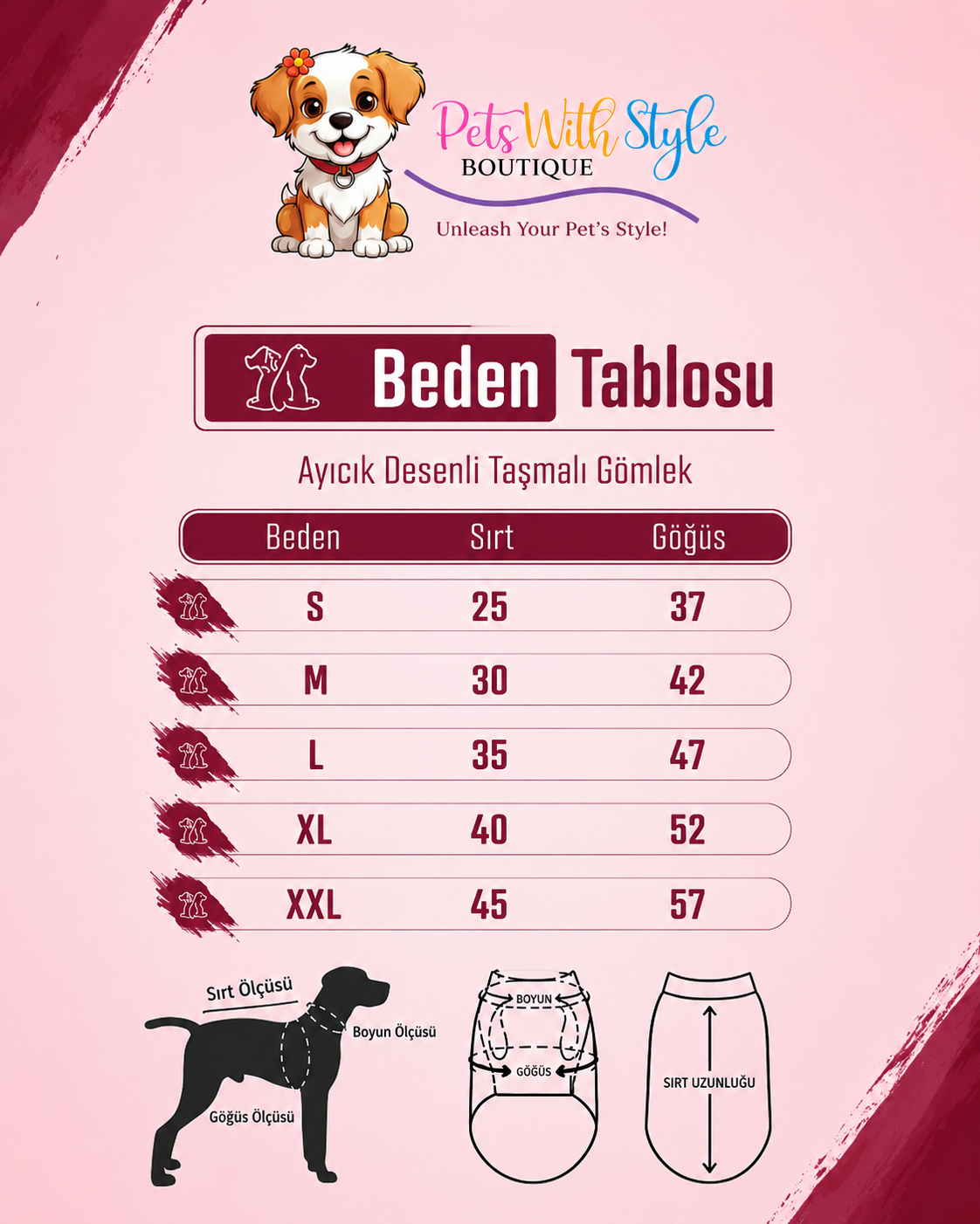 Ayıcık Desenli Tasmalı Gömlek