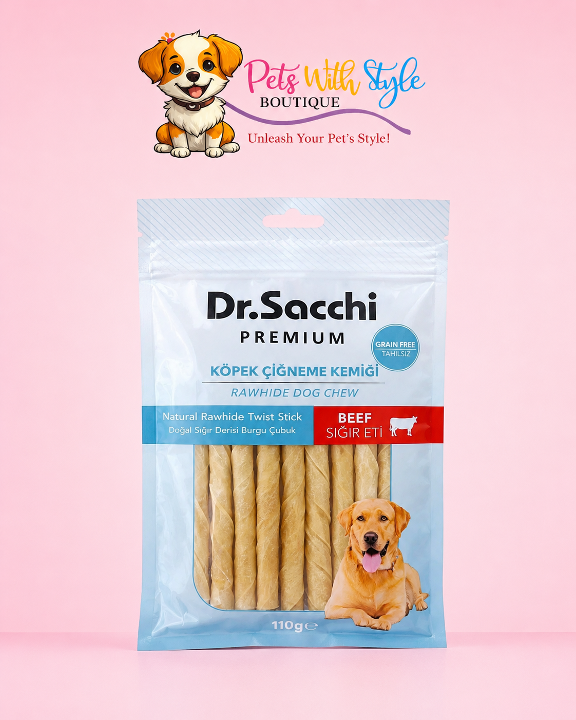 Sığır Etli Çubuk Tahılsız Köpek Ödülü 10 lu 100 gr