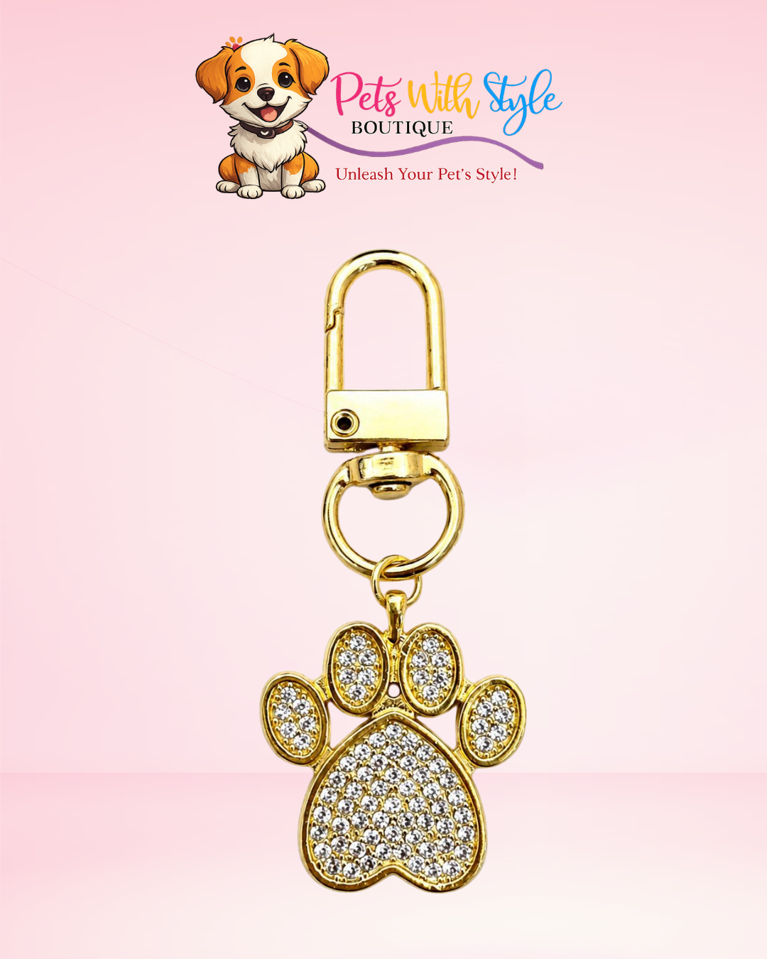 Taşlı Pati Köpek Charm Aksesuarı