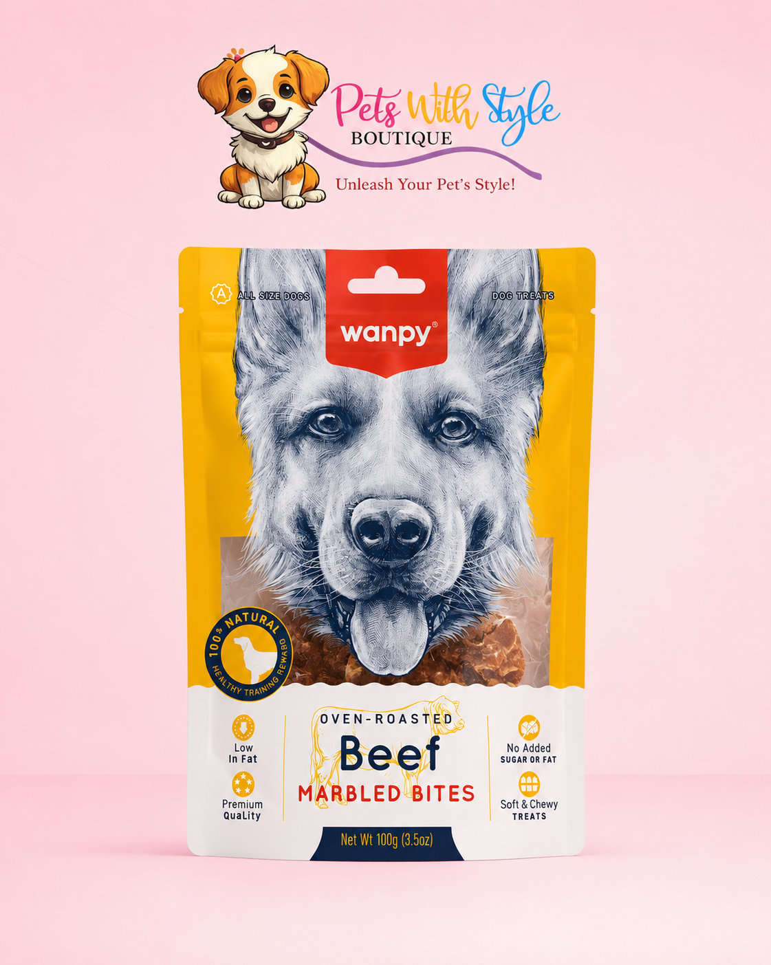 Wanpy Marbled Köpek Ödülü Et 100 gr