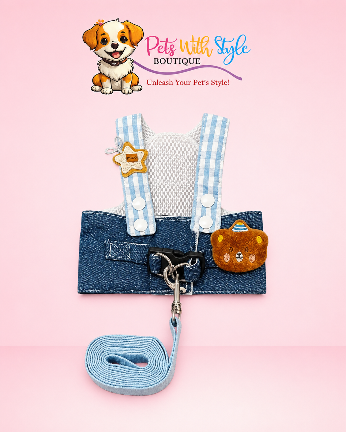 Premium Şapkalı Tasma Set