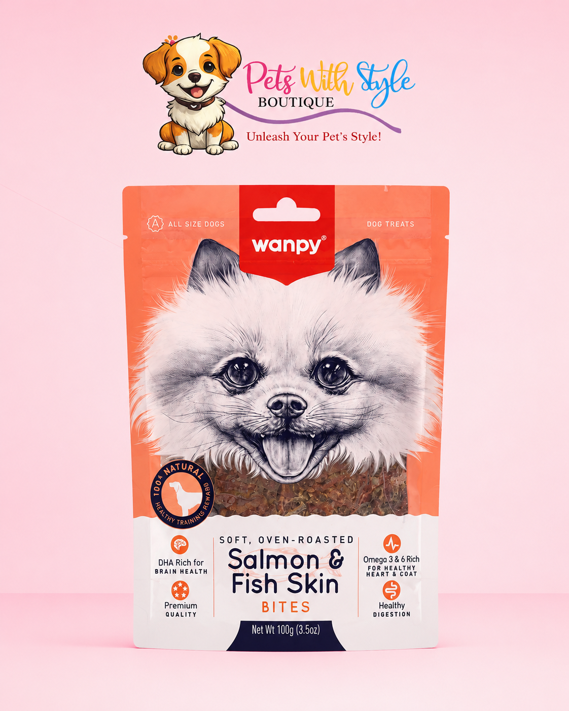 Wanpy Somon Dilimleri Köpek Ödülleri 100 gr