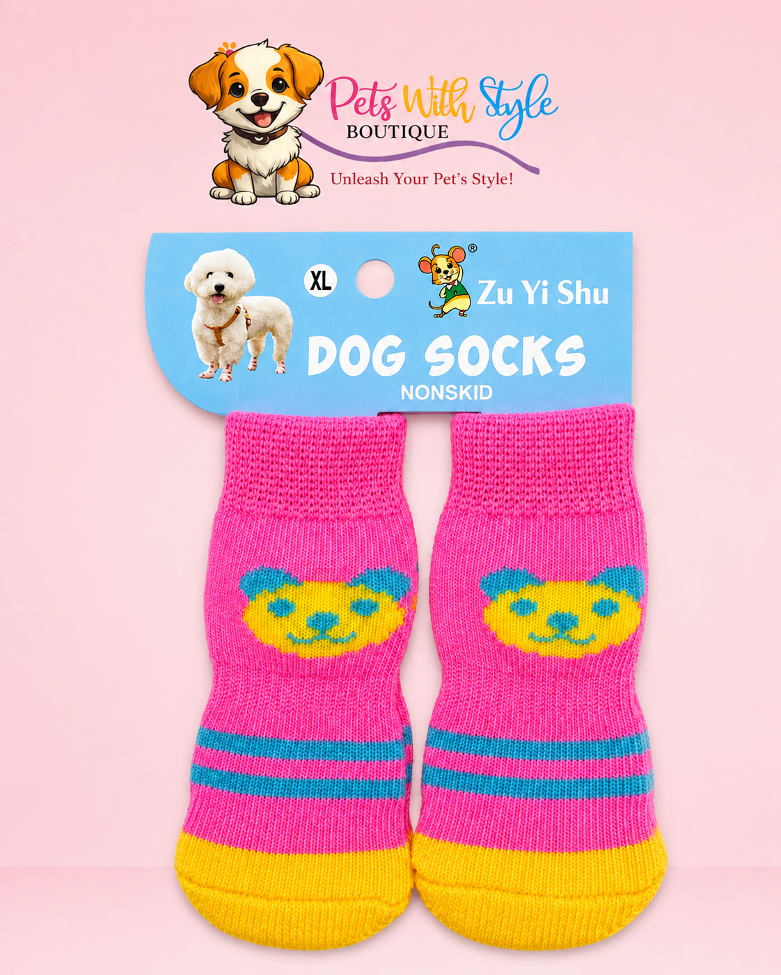 Köpekler İçin Kaymaz Tabanlı Çorap