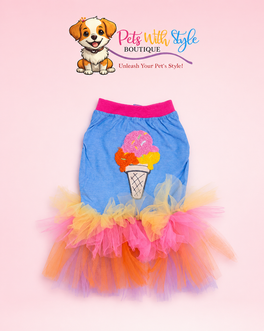 Ice Cream Kedi Köpek Kıyafeti