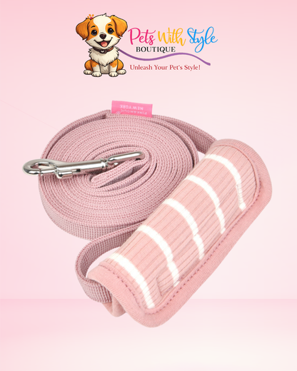 Pinkaholic Cordelia Leash Köpek Gezdirme Kayışı – Kırık Beyaz & Lacivert Klasik Tasma