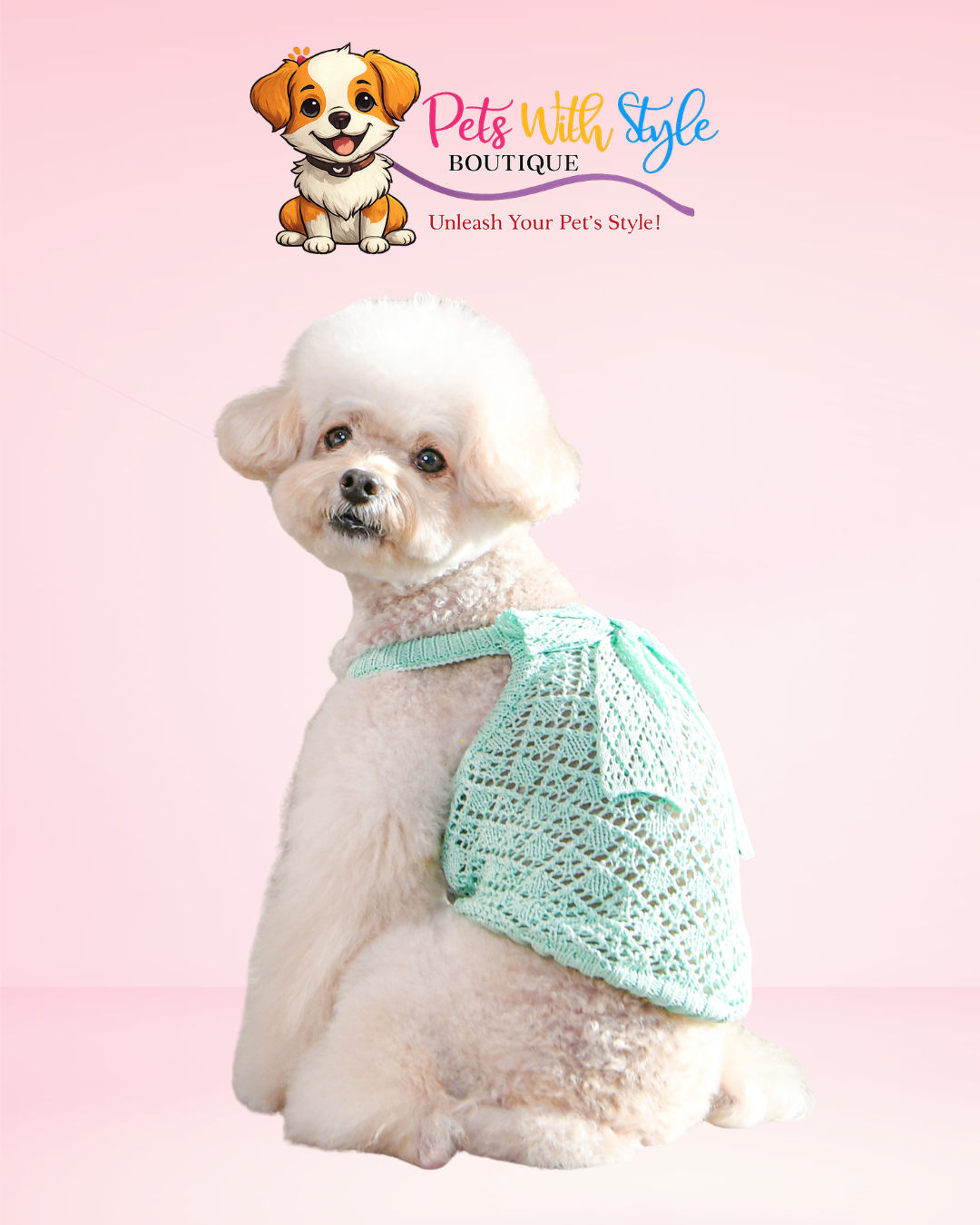 Olchi Ribbon Cooling Knit Köpek Kıyafeti – Serin Tutan Örgü Evcil Hayvan Kıyafeti