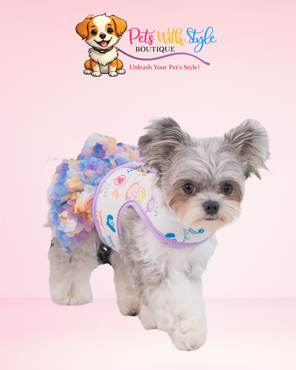 Pinkaholic Berthe Harness D Köpek Elbisesi – Koşum Entegreli Şık Evcil Hayvan Elbisesi