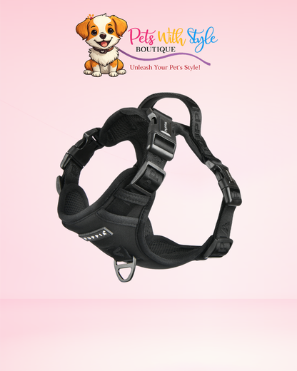 Puppia Jarek Harness Black Plaid Köpek Tasması – Siyah Ekose Koşum Göğüs Tasması