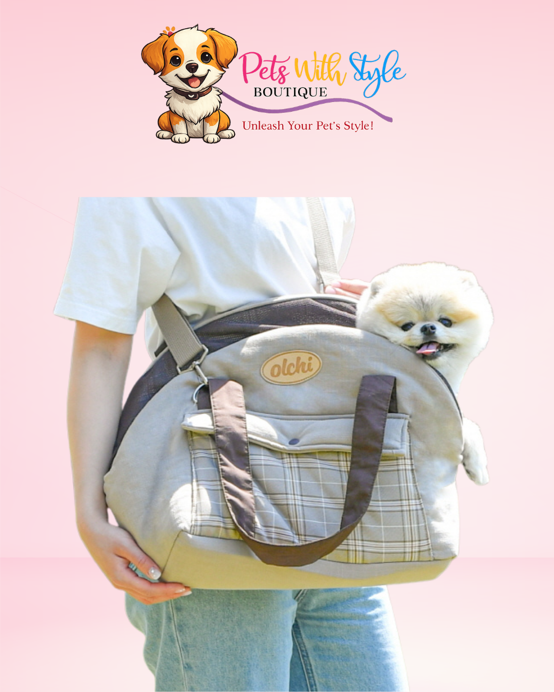 Olchi Cotton Soft Evcil Hayvan Taşıma Çantası – Yumuşak Pamuklu Köpek Kedi Taşıma Çantası