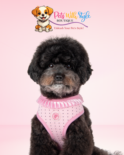Pinkaholic Mila Ayarlanabilir Göğüs Tasması – Feminen Tasarımlı Köpek Tasması