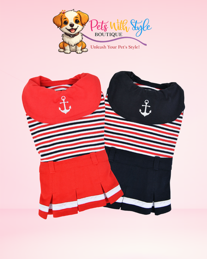 Puppia Nautical Köpek Kıyafeti – Denizcilik Temalı Şık Evcil Hayvan Kıyafeti