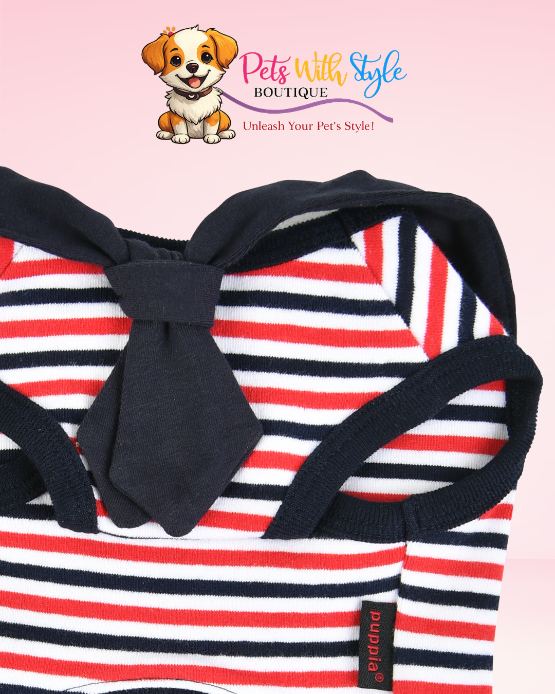 Puppia Nautical Köpek Kıyafeti – Denizcilik Temalı Şık Evcil Hayvan Kıyafeti