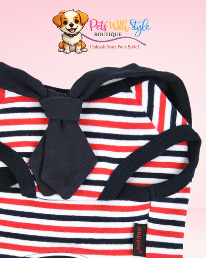 Puppia Nautical Köpek Kıyafeti – Denizcilik Temalı Şık Evcil Hayvan Kıyafeti