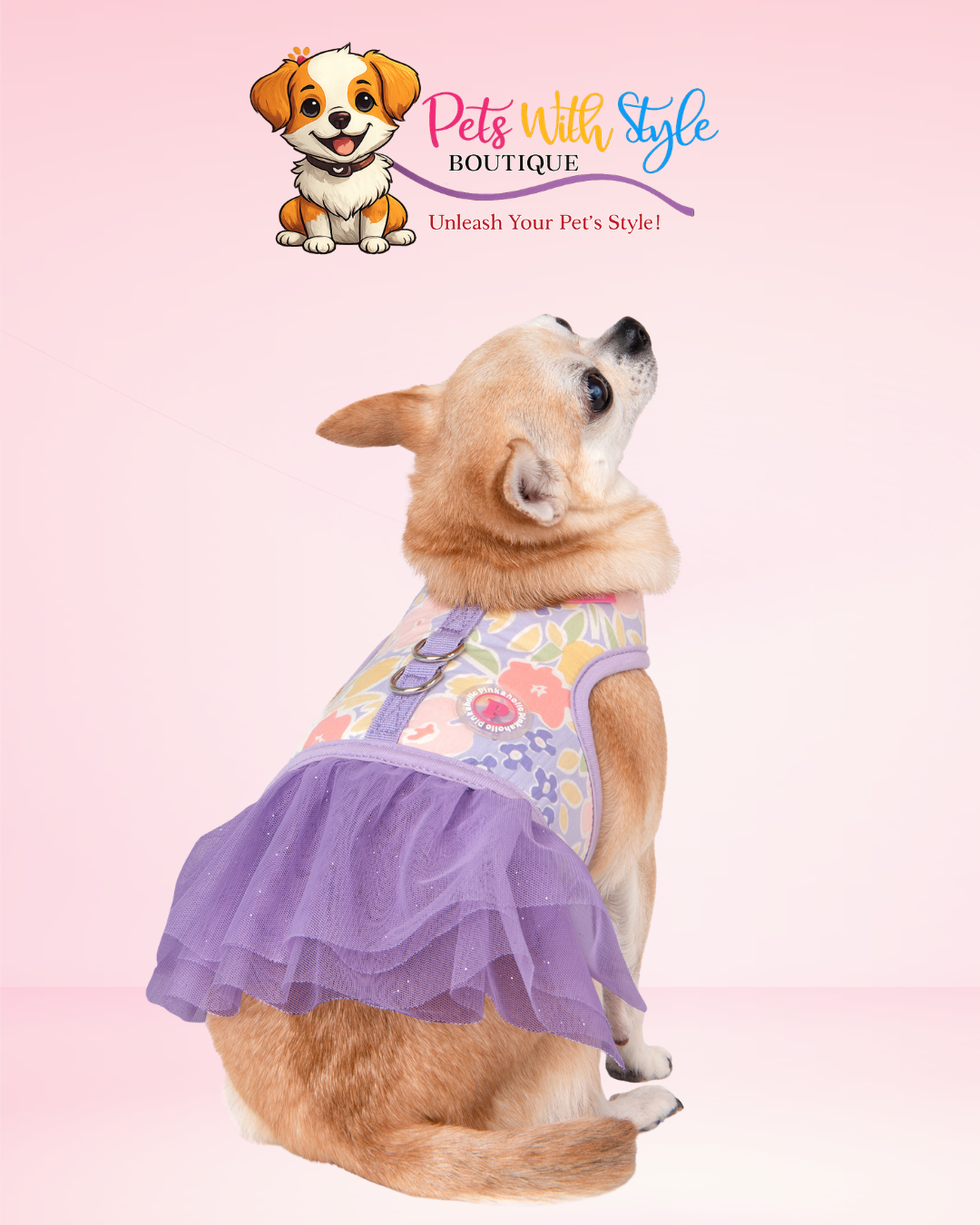 Pinkaholic Evanthe Flirt Harness Köpek Kıyafeti – Koşum Entegreli Feminen Evcil Hayvan Kıyafeti