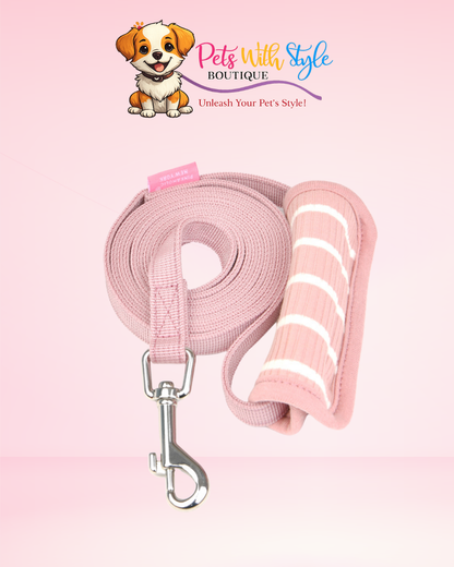 Pinkaholic Cordelia Leash Köpek Gezdirme Kayışı – Kırık Beyaz & Lacivert Klasik Tasma