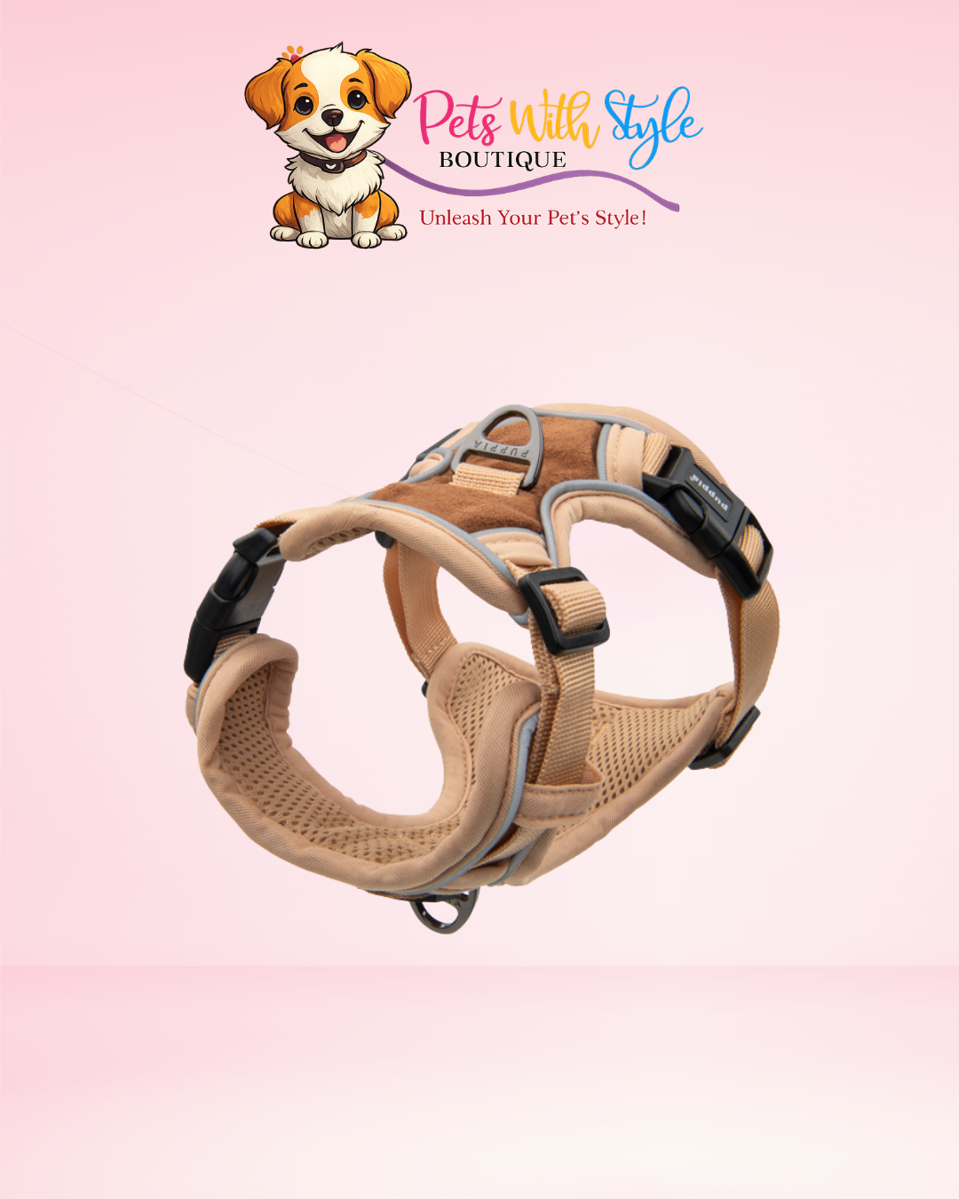 Puppia Terry Ayarlanabilir Göğüs Tasması – Yumuşak Dokulu Köpek Göğüs Tasması