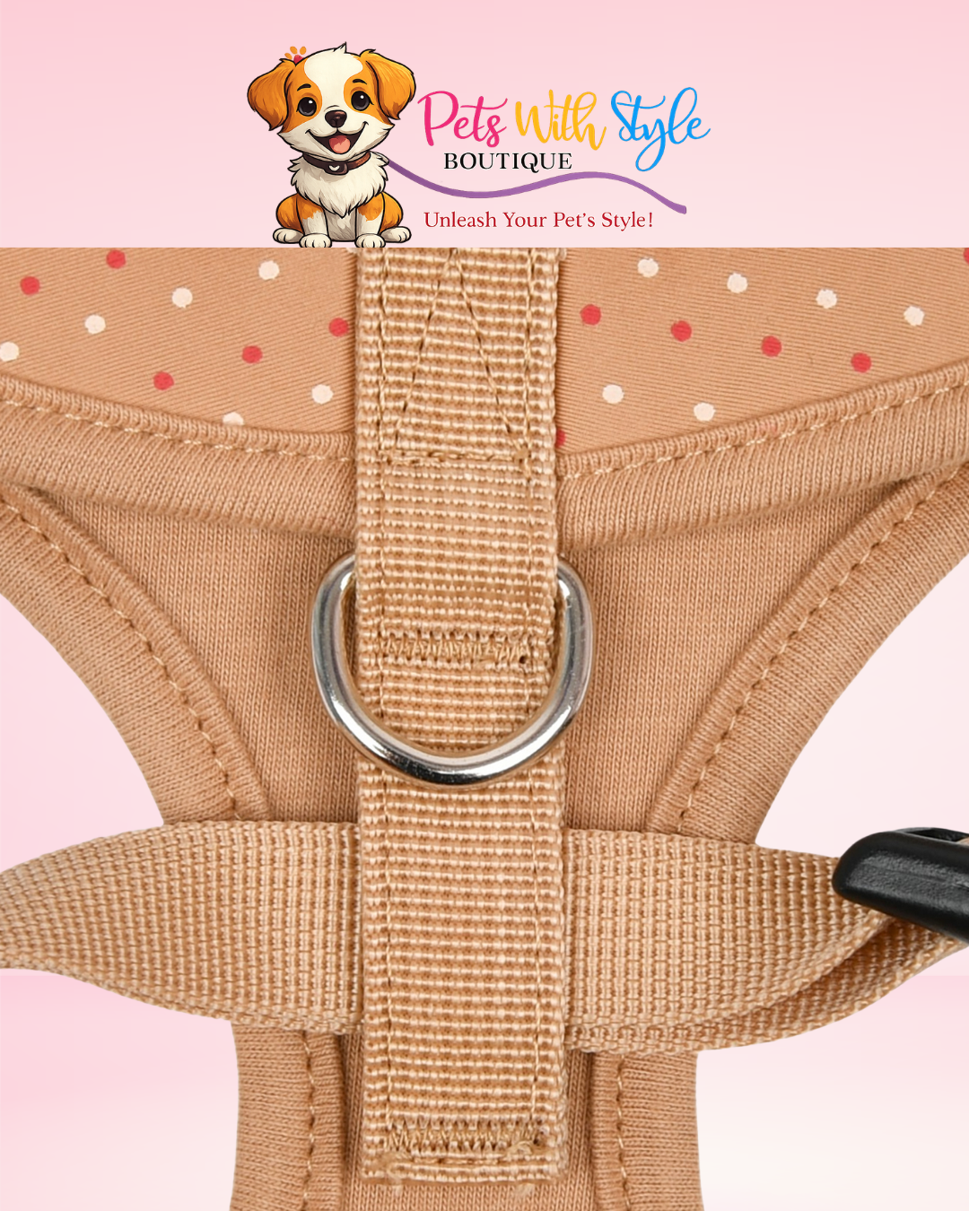 Pinkaholic Mila Ayarlanabilir Göğüs Tasması – Feminen Tasarımlı Köpek Tasması