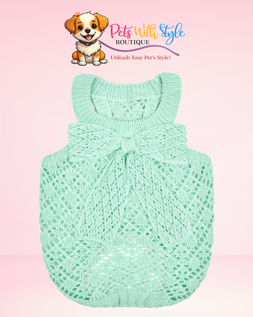 Olchi Ribbon Cooling Knit Köpek Kıyafeti – Serin Tutan Örgü Evcil Hayvan Kıyafeti