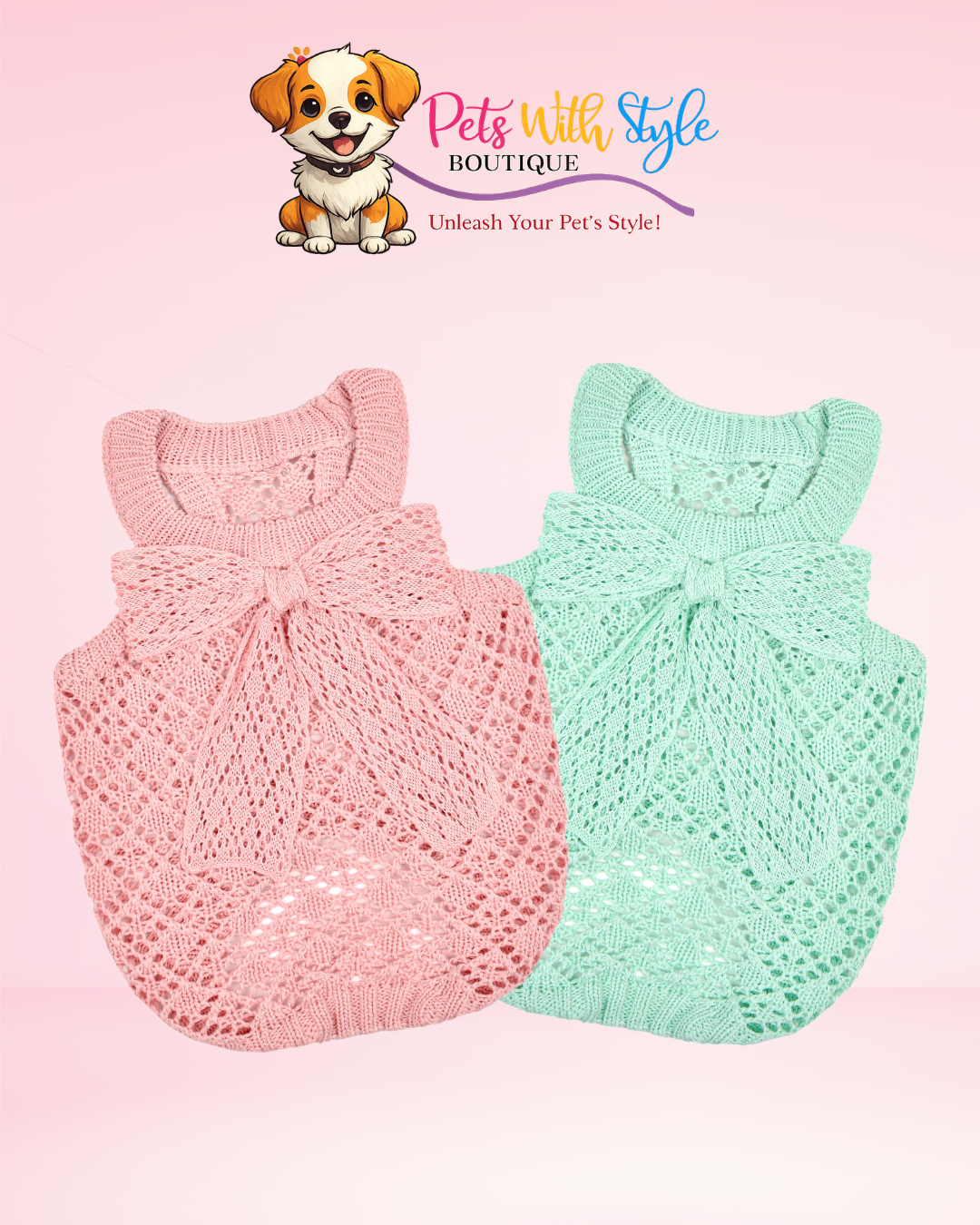 Olchi Ribbon Cooling Knit Köpek Kıyafeti – Serin Tutan Örgü Evcil Hayvan Kıyafeti