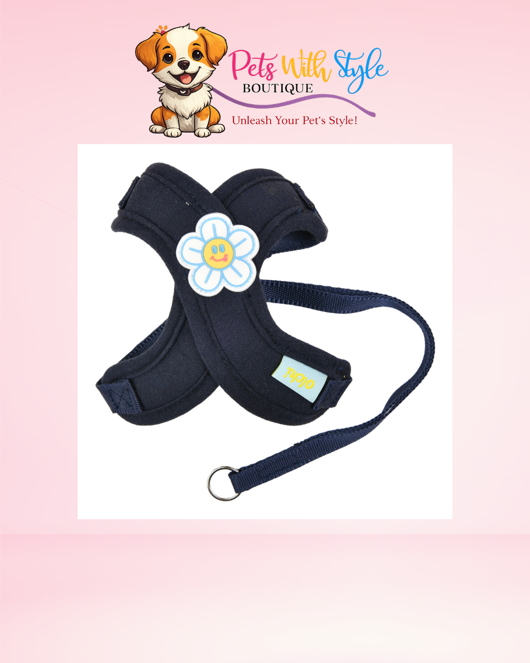 Puppia Flower X Ayarlanabilir Göğüs Tasması – Çiçekli Köpek Göğüs Tasması
