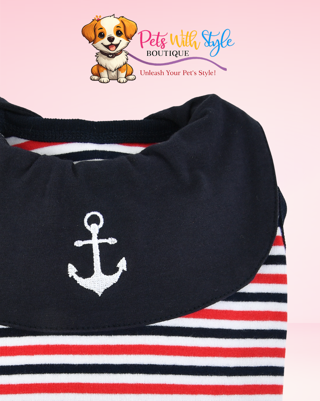 Puppia Nautical Köpek Kıyafeti – Denizcilik Temalı Şık Evcil Hayvan Kıyafeti