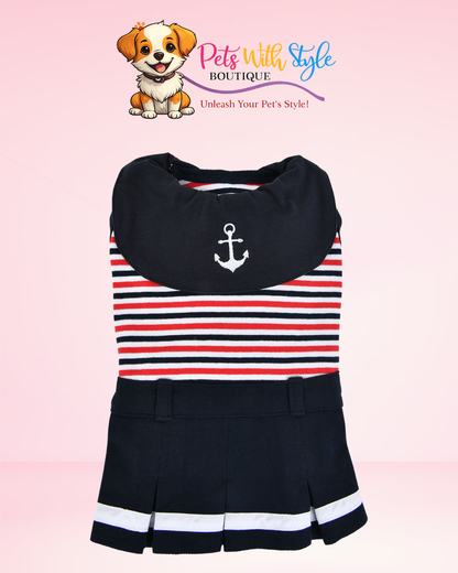 Puppia Nautical Köpek Kıyafeti – Denizcilik Temalı Şık Evcil Hayvan Kıyafeti
