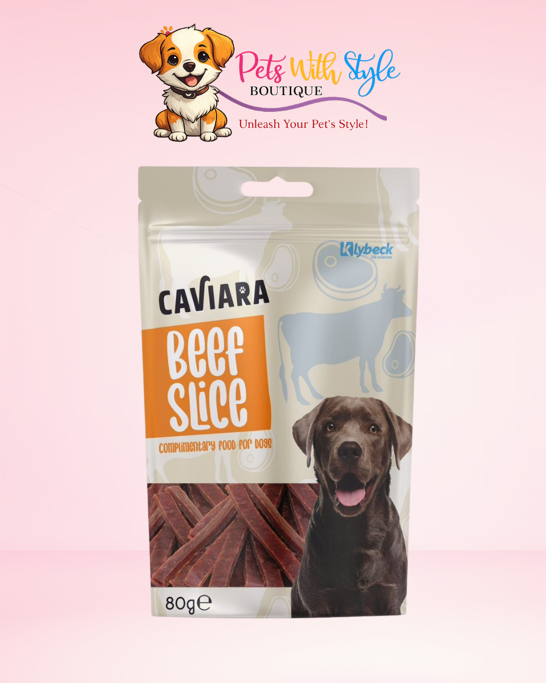 Cavıara Beef Slice Kurutulmus Köpek Ödül Maması 80 gr