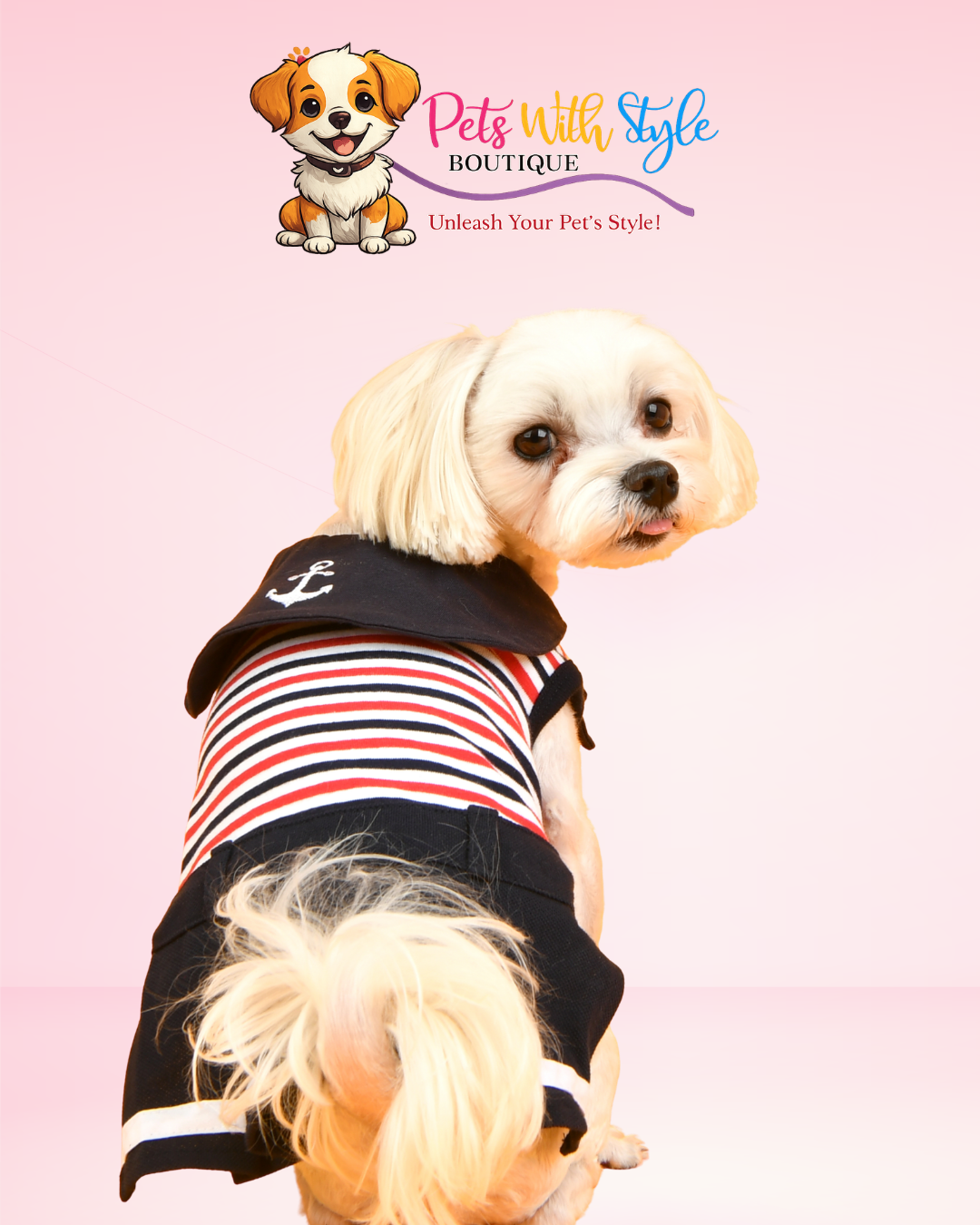 Puppia Nautical Köpek Kıyafeti – Denizcilik Temalı Şık Evcil Hayvan Kıyafeti