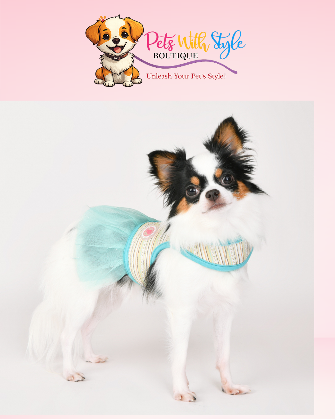 Pinkaholic Joie Flirt Harness Köpek Elbisesi – Koşum Entegreli Neşeli Evcil Hayvan Elbisesi