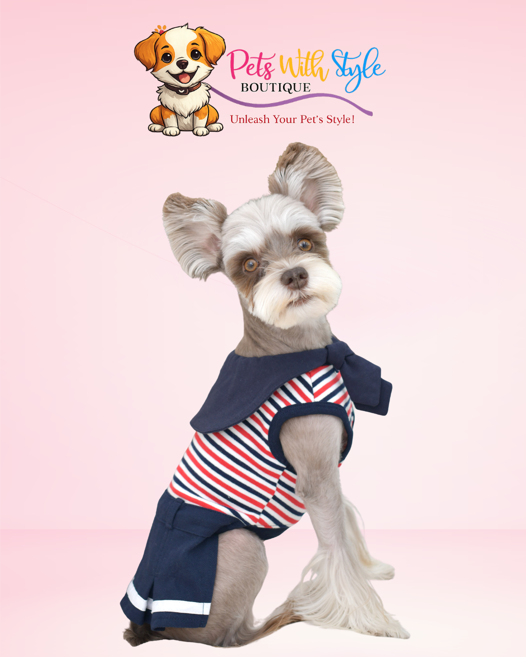 Puppia Nautical Köpek Kıyafeti – Denizcilik Temalı Şık Evcil Hayvan Kıyafeti