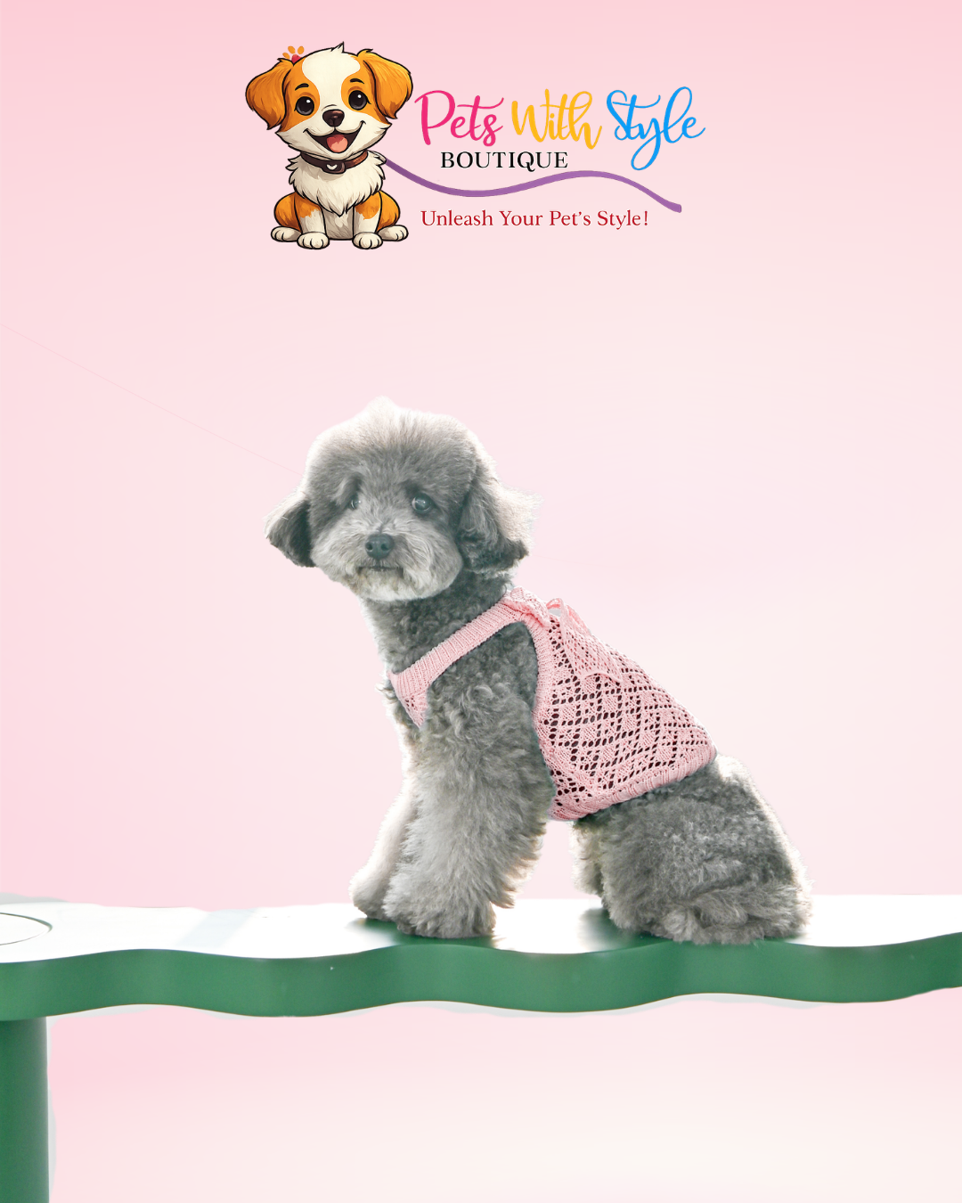 Olchi Ribbon Cooling Knit Köpek Kıyafeti – Serin Tutan Örgü Evcil Hayvan Kıyafeti