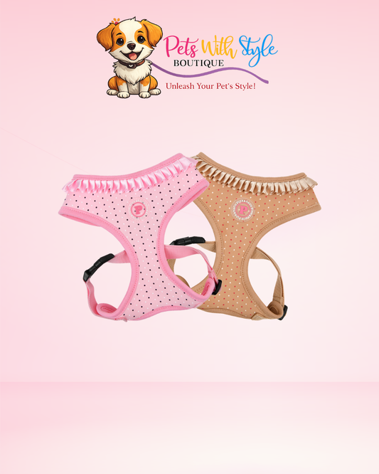 Pinkaholic Mila Ayarlanabilir Göğüs Tasması – Feminen Tasarımlı Köpek Tasması