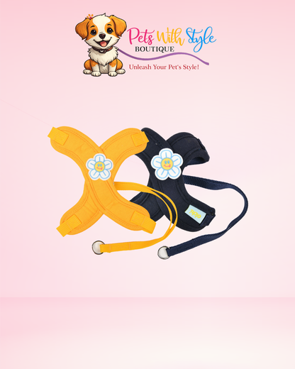Puppia Flower X Ayarlanabilir Göğüs Tasması – Çiçekli Köpek Göğüs Tasması