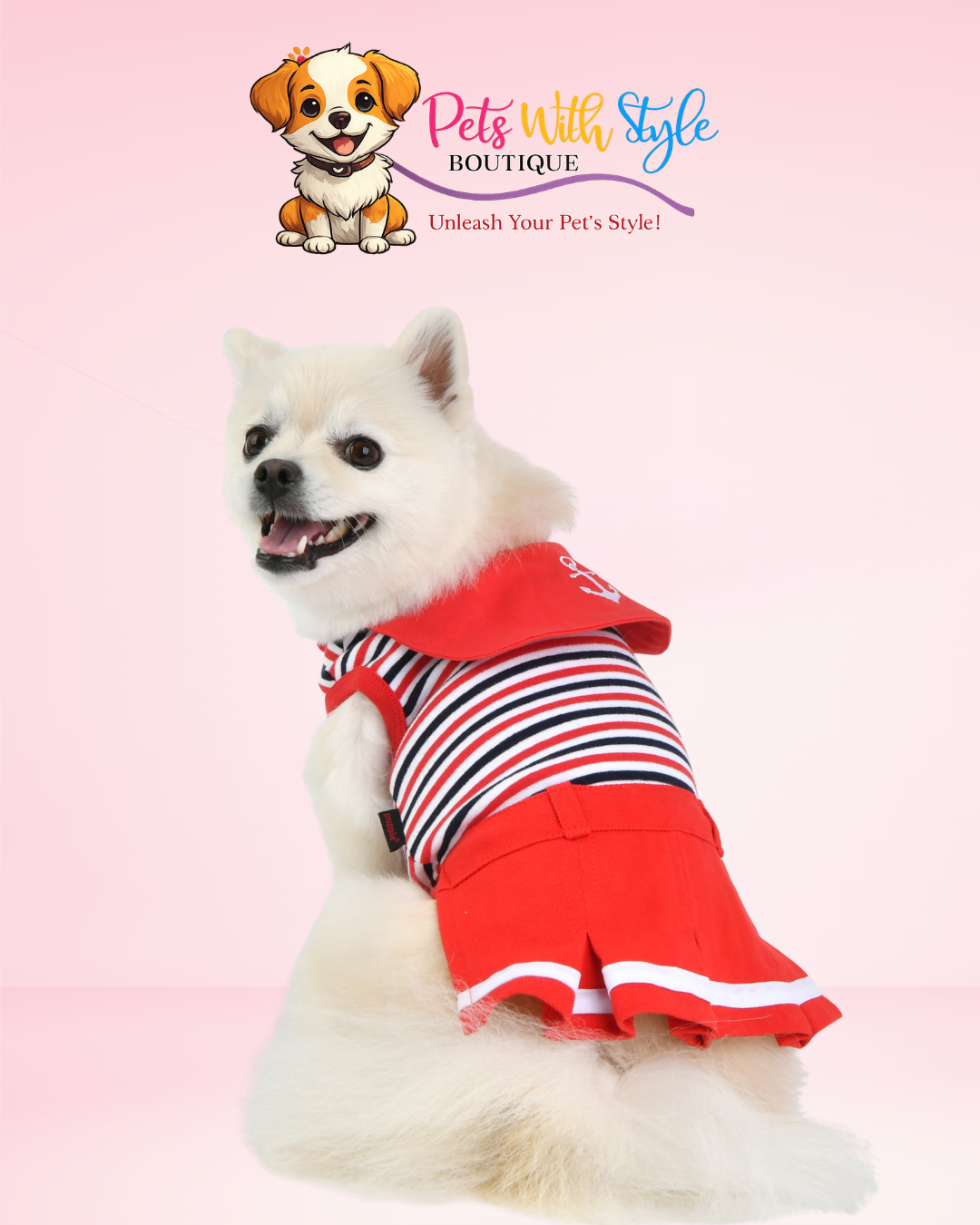 Puppia Nautical Köpek Kıyafeti – Denizcilik Temalı Şık Evcil Hayvan Kıyafeti