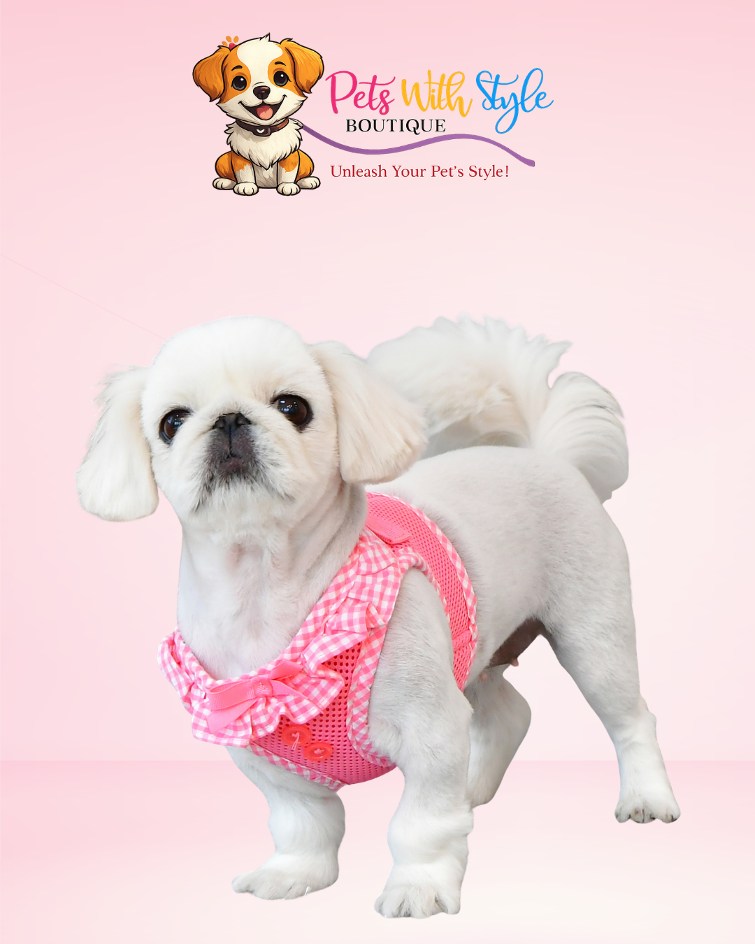 Puppia Vivien Ayarlanabilir Göğüs Tasması – Feminen Tasarımlı Köpek Göğüs Tasması