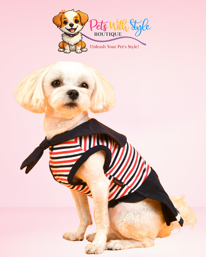 Puppia Nautical Köpek Kıyafeti – Denizcilik Temalı Şık Evcil Hayvan Kıyafeti