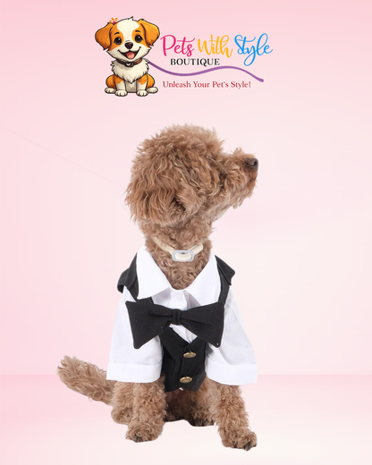 Köpek Damatlık Takımı – Beyaz Gömlek