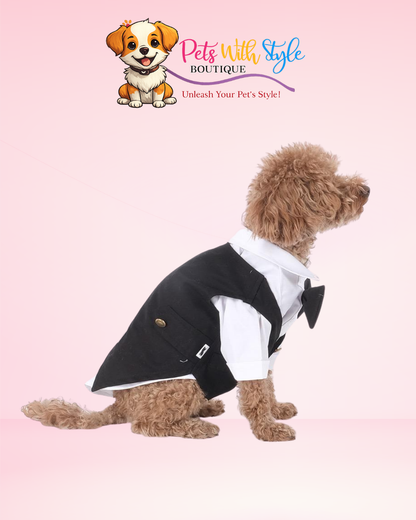 Köpek Damatlık Takımı – Beyaz Gömlek