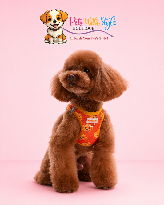 Poodle Air-mesh Göğüs Tasması – Kedi & Köpek