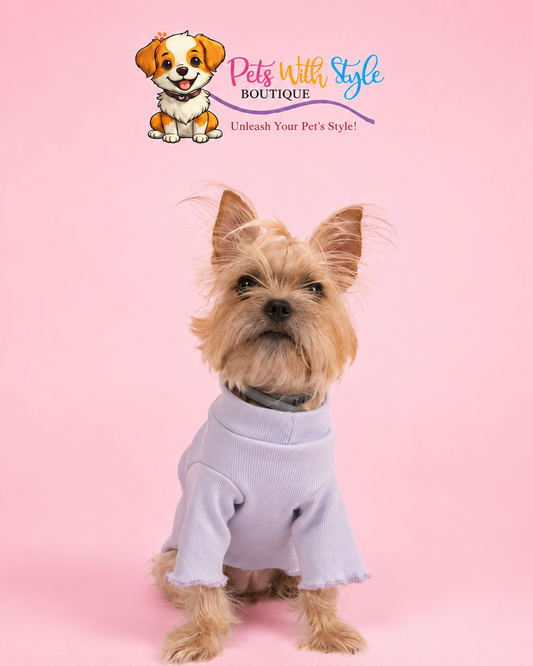 Lila Köpek Tişört