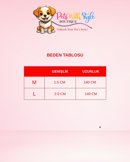 Puppia Seaman Lead Köpek Gezdirme Kayışı – Kırmızı Pembe Lacivert Denizci Tasma