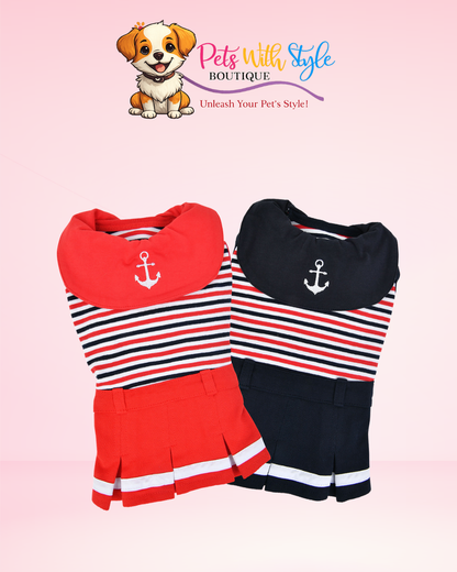 Puppia Nautical Köpek Kıyafeti – Denizcilik Temalı Şık Evcil Hayvan Kıyafeti