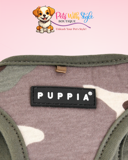 Puppia Lance Harness B Pava Köpek Göğüs Tasması – Tavus Kuşu Desenli Koşum Tasması