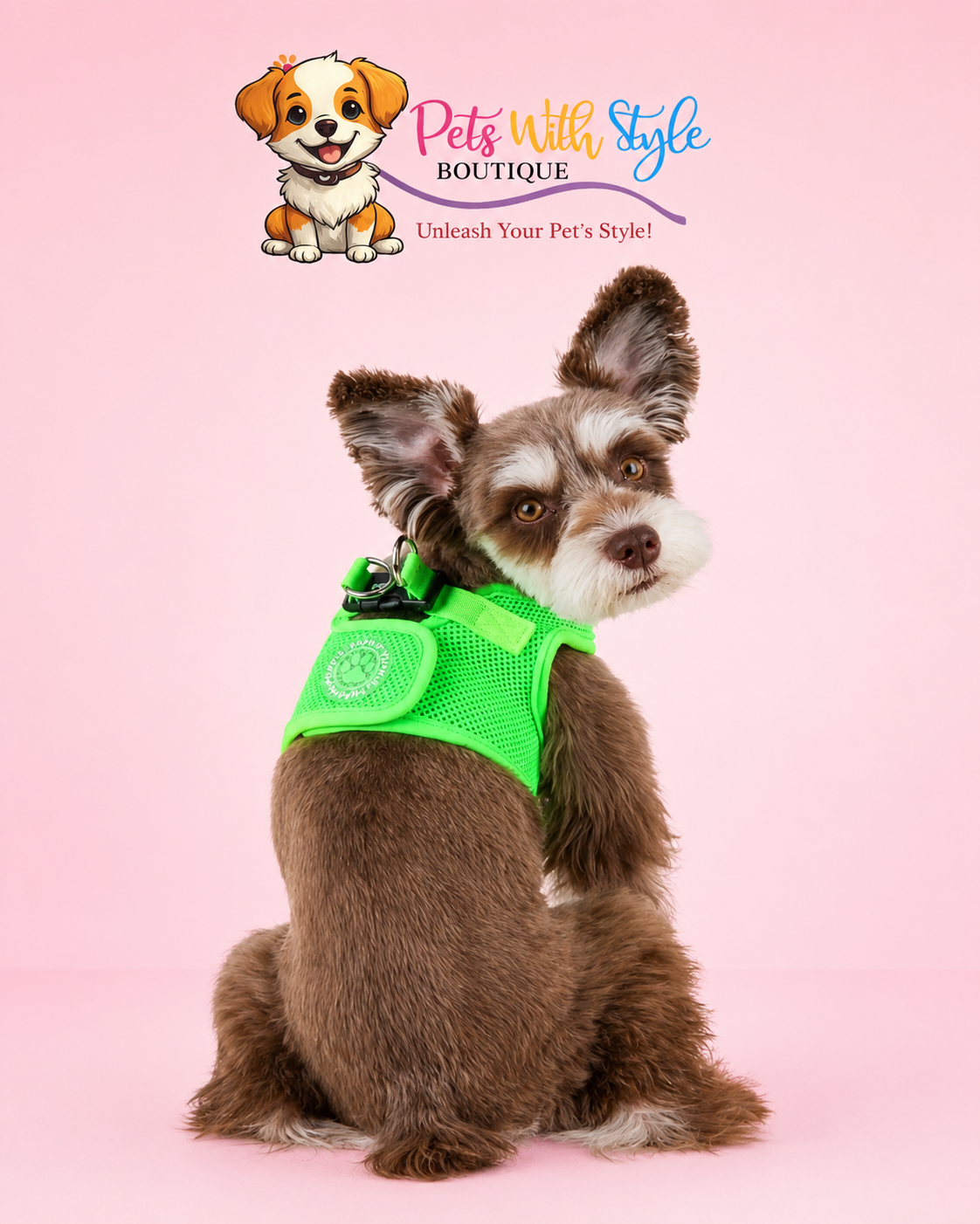 Neon Soft Vest Harnes Ayarlanabilir Göğüs Tasması