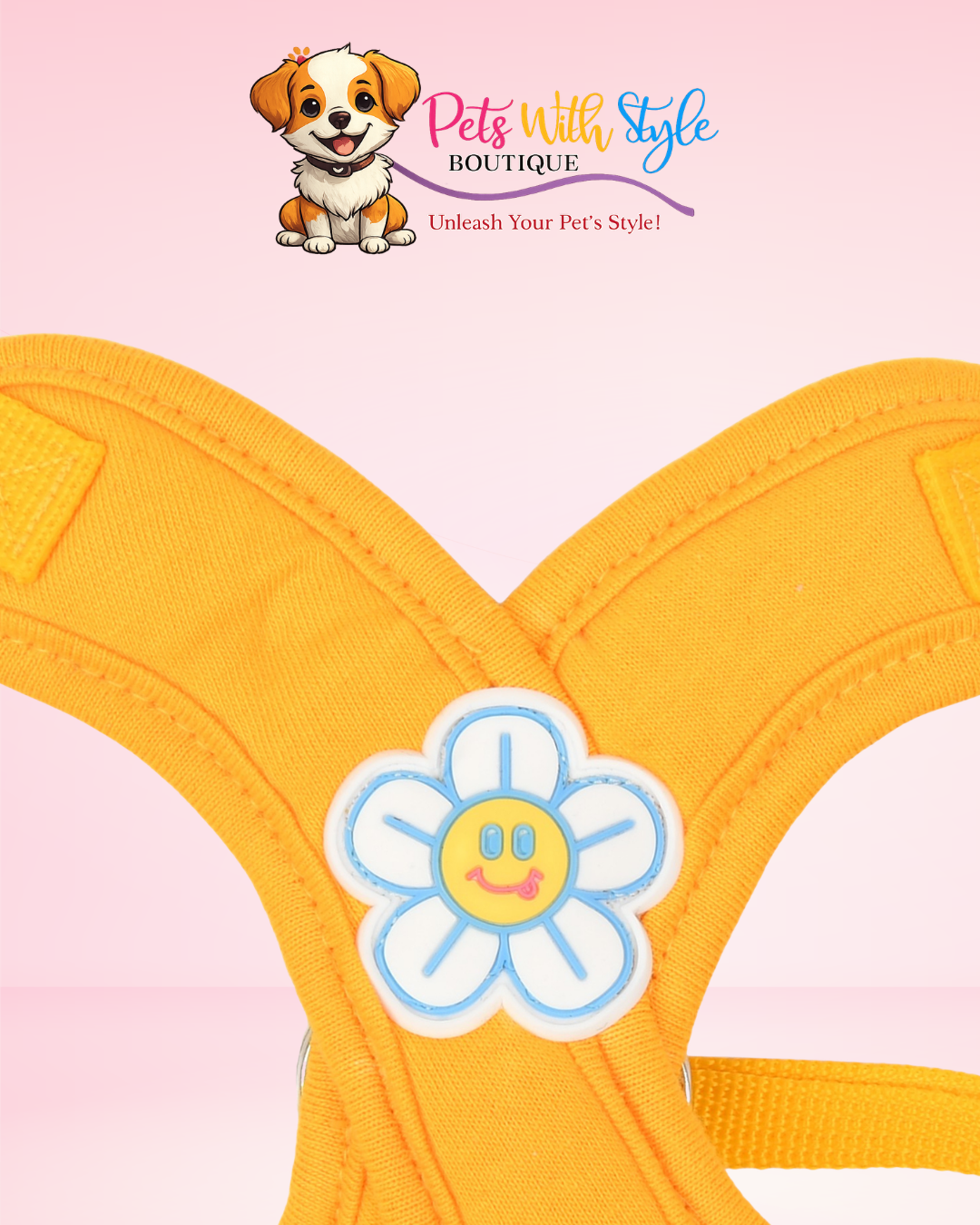 Puppia Flower X Ayarlanabilir Göğüs Tasması – Çiçekli Köpek Göğüs Tasması