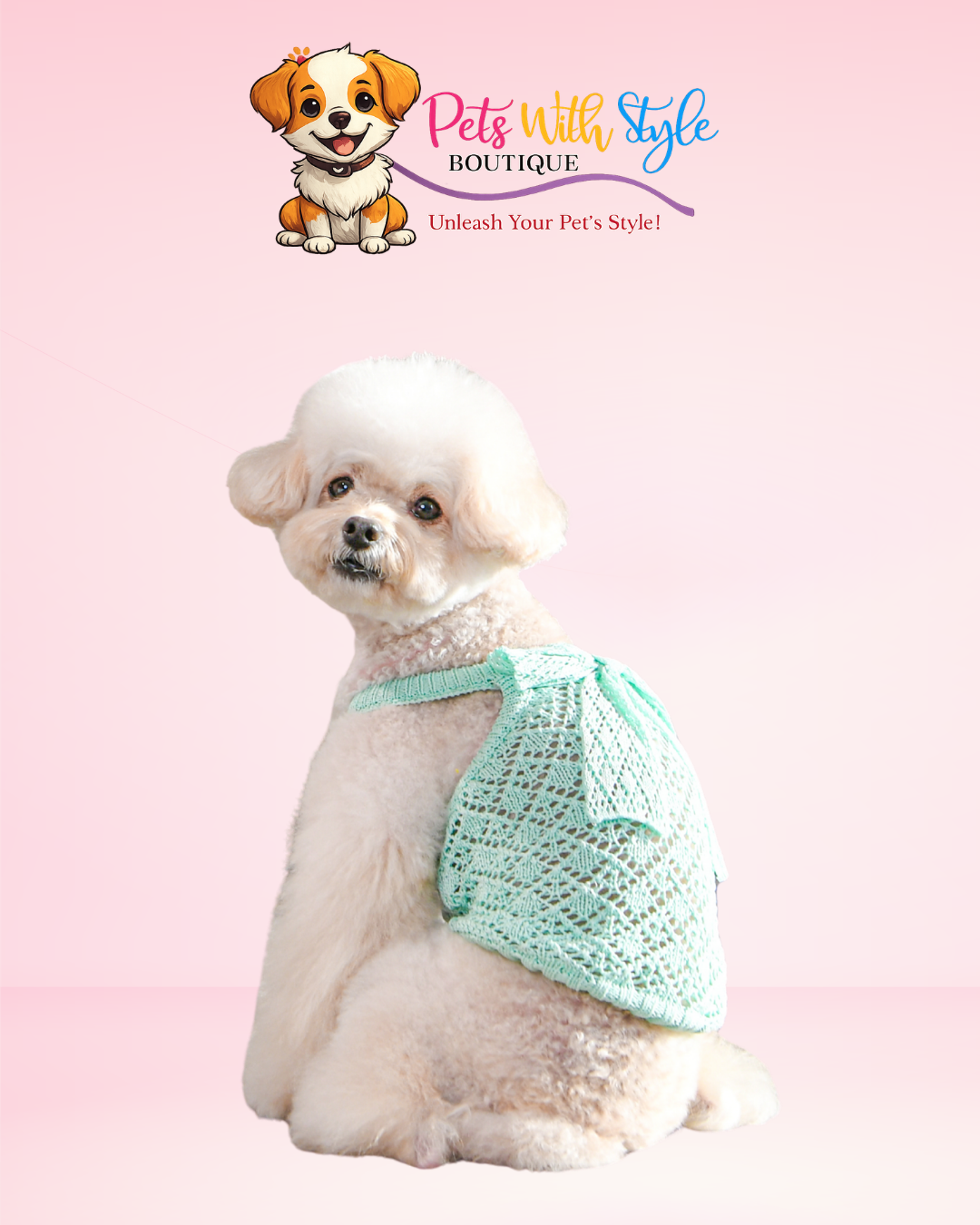 Olchi Ribbon Cooling Knit Köpek Kıyafeti – Serin Tutan Örgü Evcil Hayvan Kıyafeti