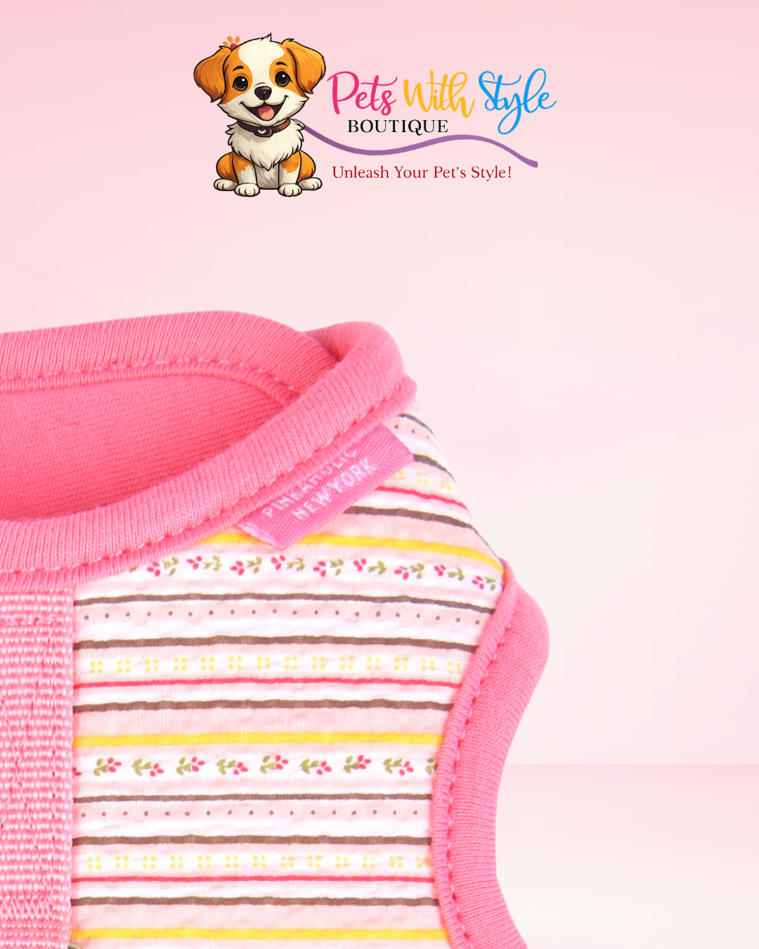 Pinkaholic Joie Flirt Harness Köpek Elbisesi – Koşum Entegreli Neşeli Evcil Hayvan Elbisesi