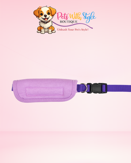 Olchi Flowers Leash Köpek Gezdirme Kayışı – Çiçekli Mor & Turuncu Tasarımlı Tasma
