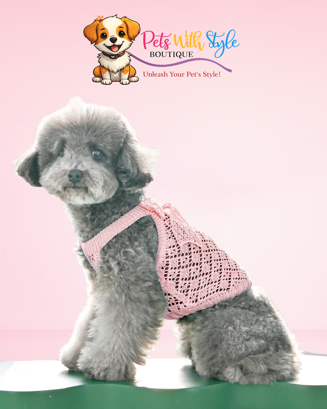 Olchi Ribbon Cooling Knit Köpek Kıyafeti – Serin Tutan Örgü Evcil Hayvan Kıyafeti
